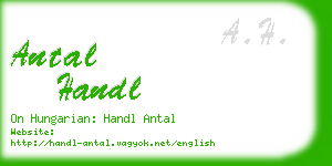 antal handl business card